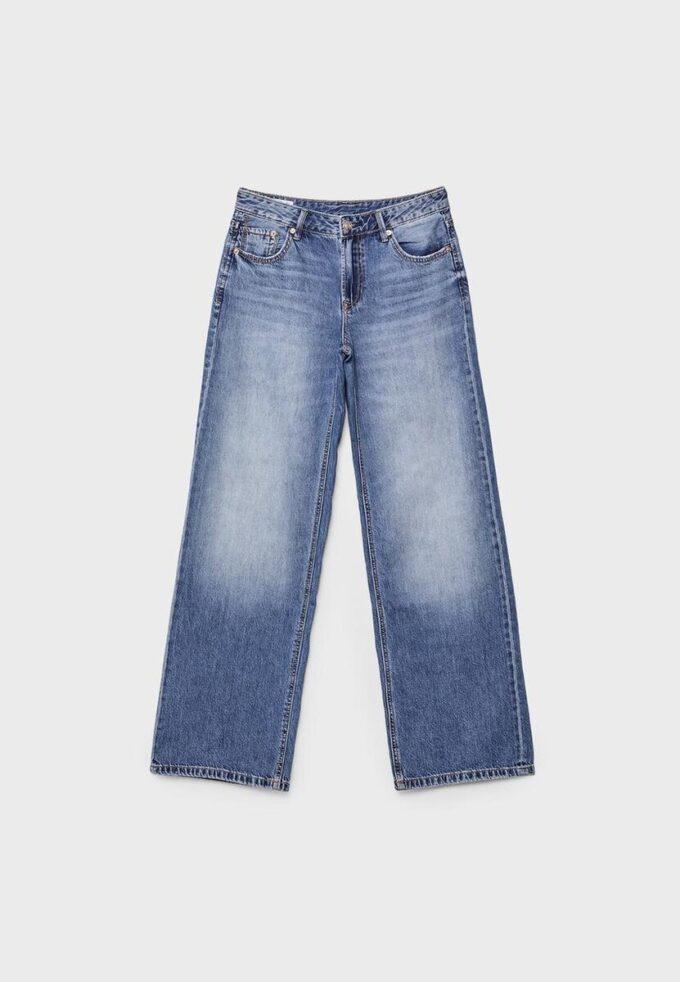 D91 Blugi Wide Leg cu talie joasă D91 Blugi Wide Leg cu talie joasă