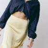 Fustă asimetrică din satin Fustă asimetrică din satin