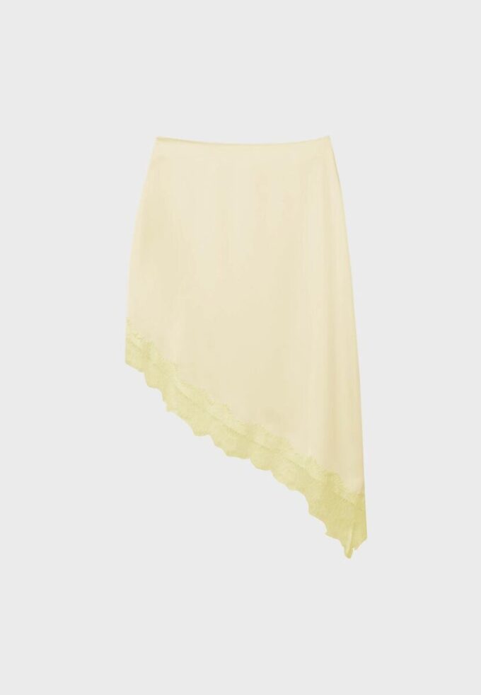 Fustă asimetrică din satin Fustă asimetrică din satin