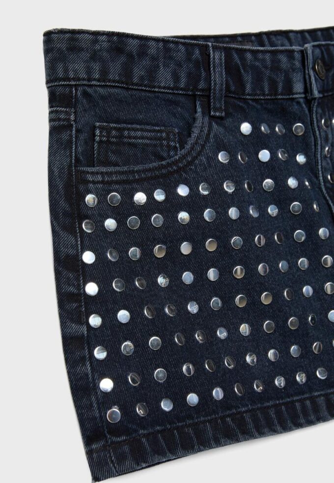 Fustă din denim cu ținte