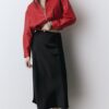 Fustă midi din satin Fustă midi din satin