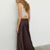 Fustă midi din satin Fustă midi din satin