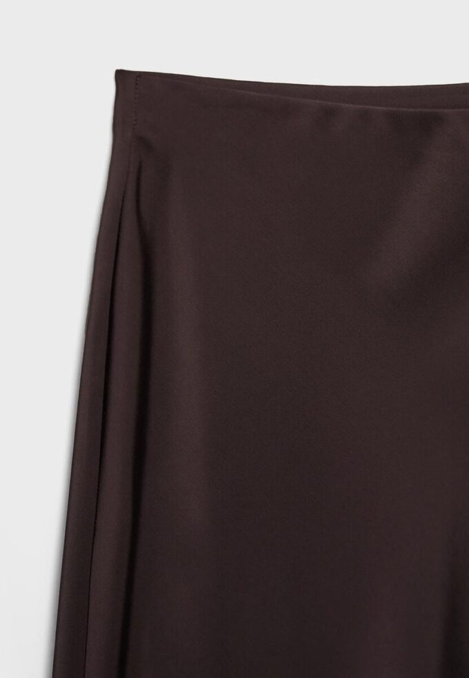 Fustă midi din satin Fustă midi din satin