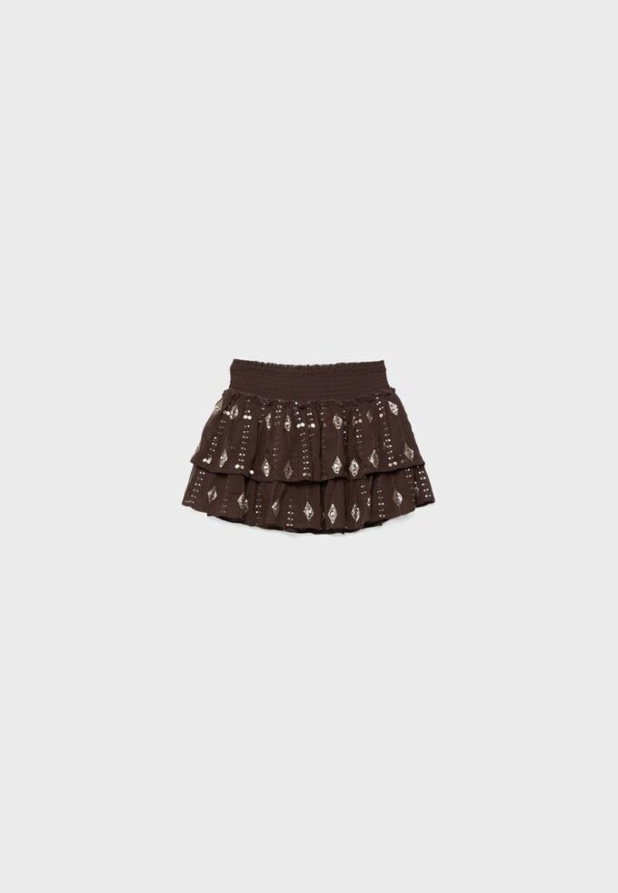 Fustă mini brodată Fustă mini brodată