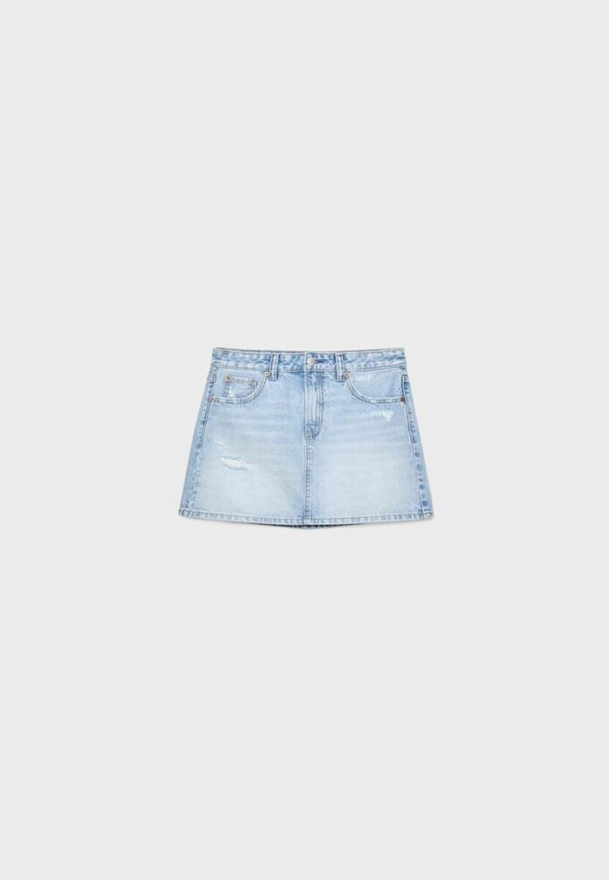 Fustă mini din denim D60 Fustă mini din denim D60