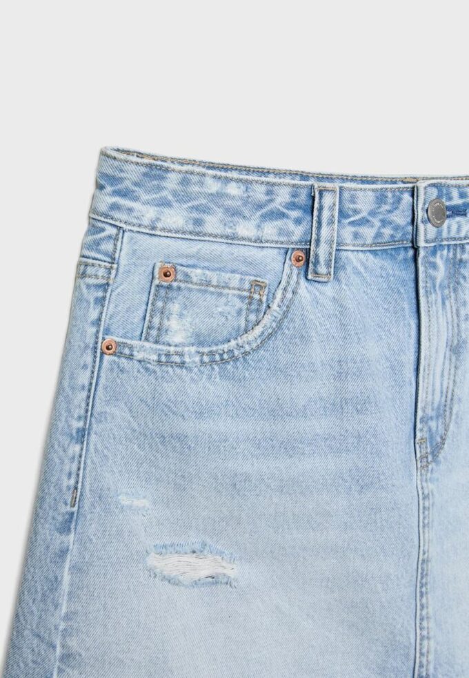 Fustă mini din denim D60 Fustă mini din denim D60