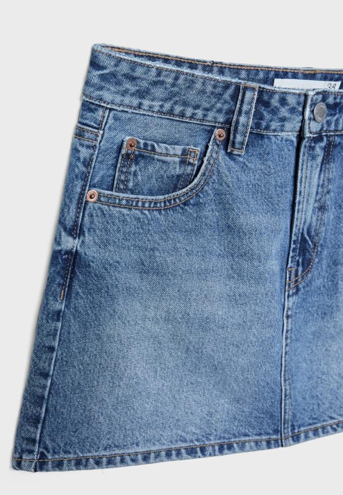 Fustă mini din denim D60 Fustă mini din denim D60