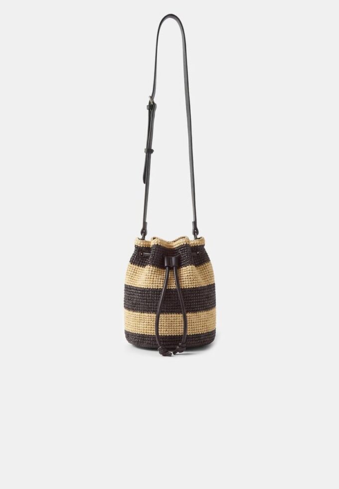 Geantă crossbody croșetată în culori contrastante Geantă crossbody croșetată în culori contrastante