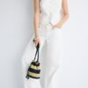Geantă crossbody croșetată în culori contrastante Geantă crossbody croșetată în culori contrastante