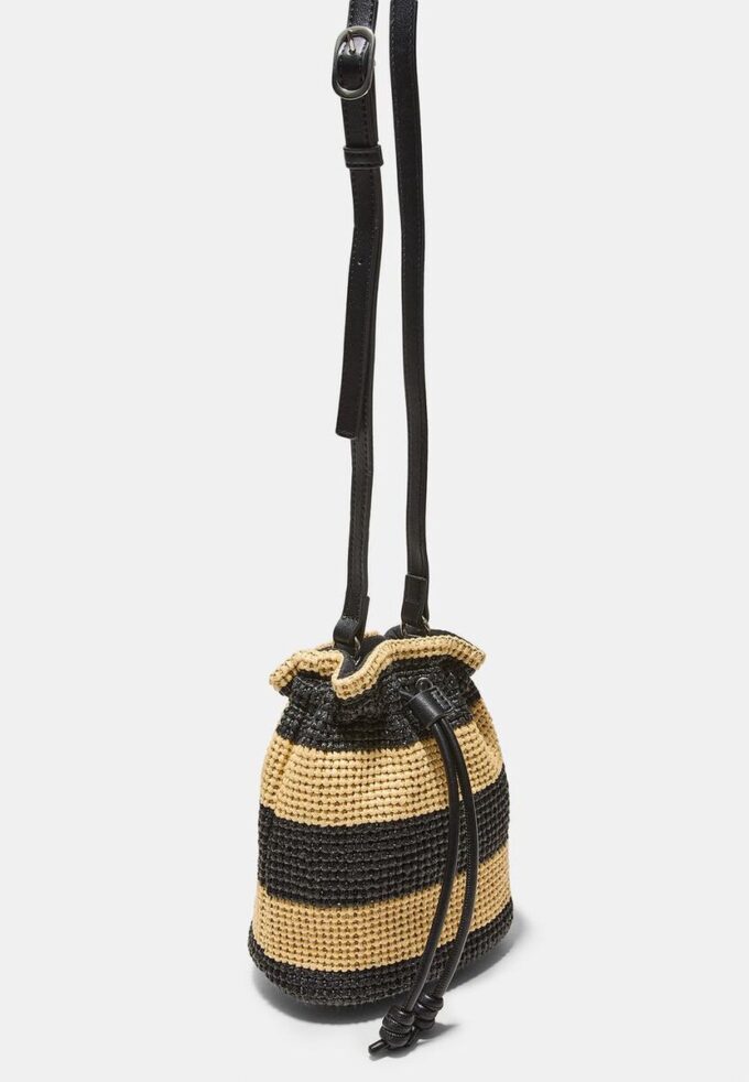 Geantă crossbody croșetată în culori contrastante Geantă crossbody croșetată în culori contrastante