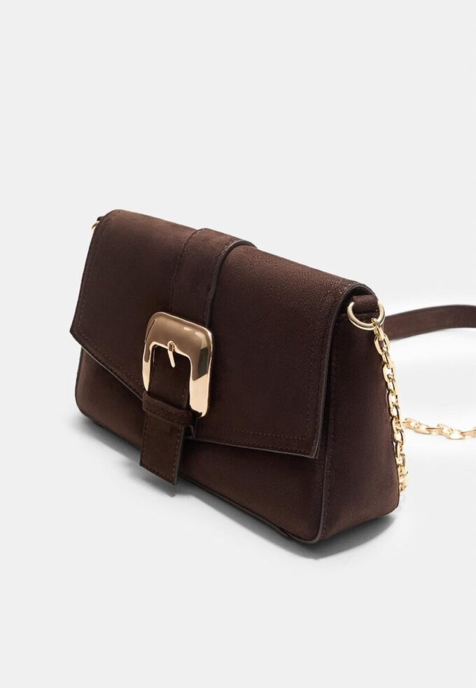 Geantă crossbody cu cataramă neregulată