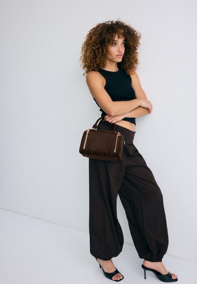 Geantă crossbody cu detalii cu fermoar