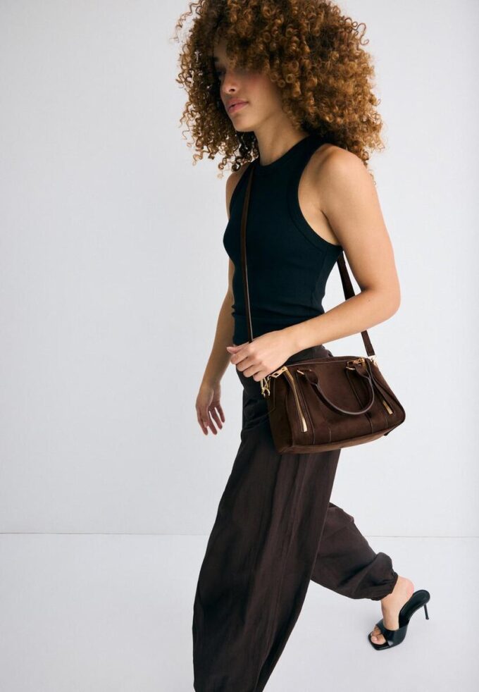Geantă crossbody cu detalii cu fermoar