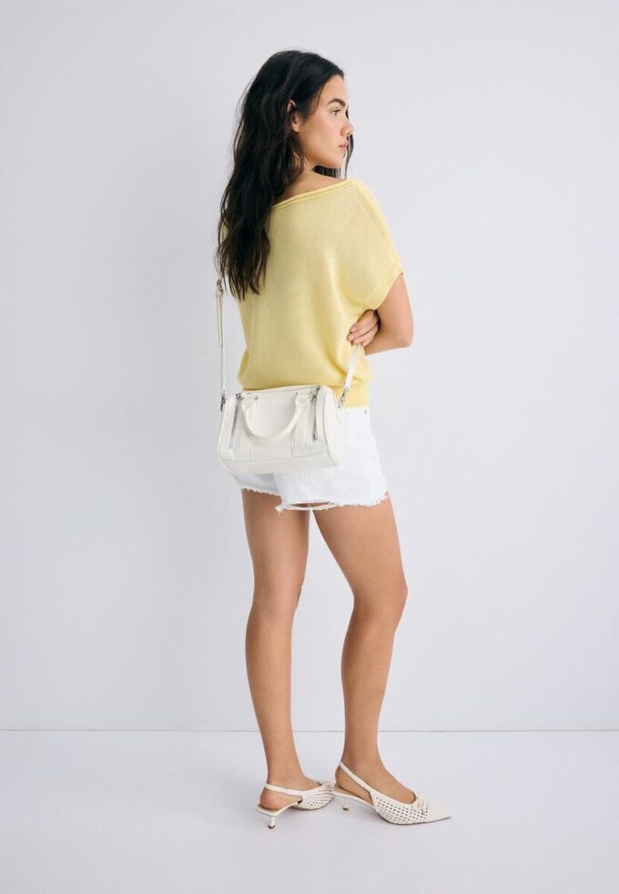 Geantă crossbody cu detaliu fermoar