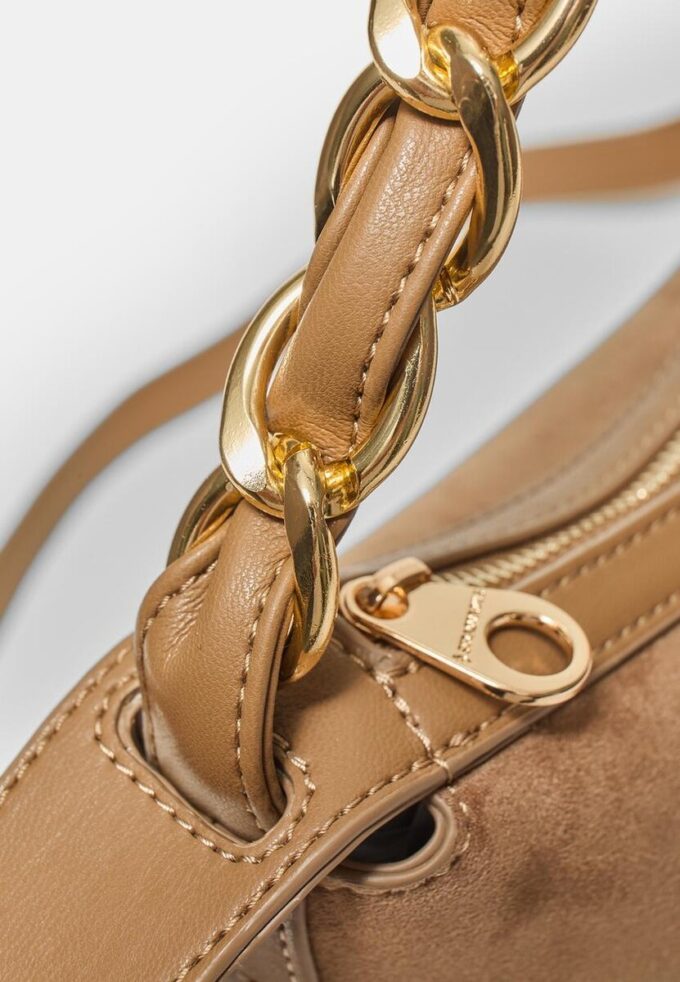 Geantă crossbody cu detaliu lanț Geantă crossbody cu detaliu lanț