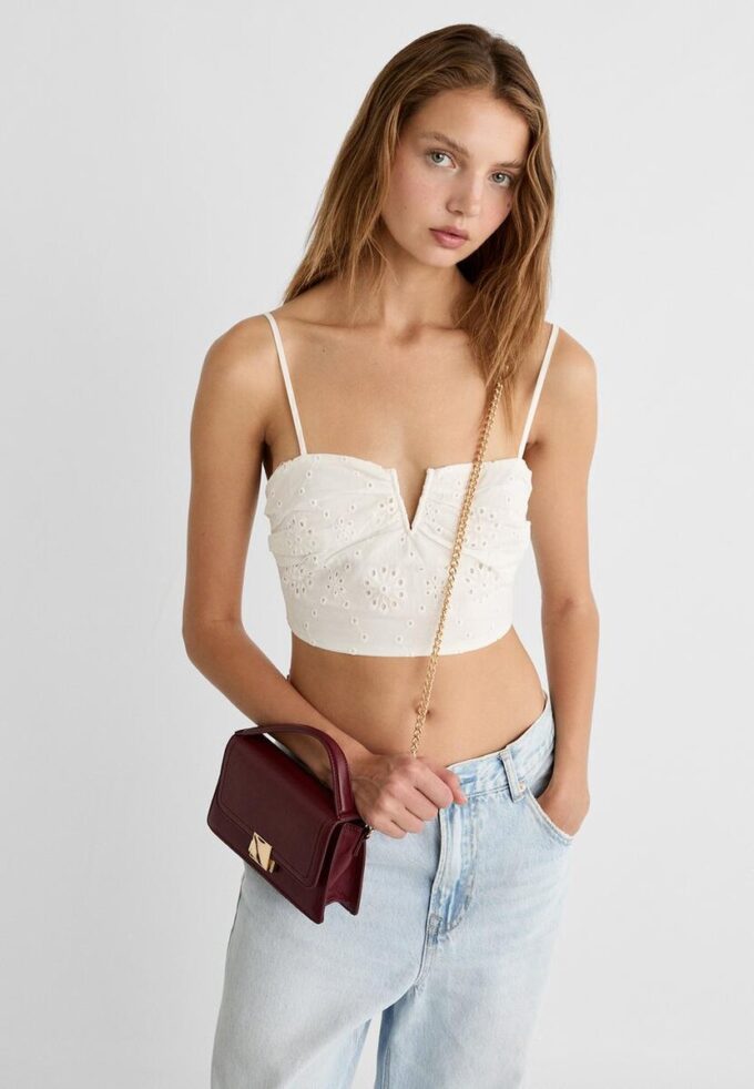 Geantă crossbody cu două mânere Geantă crossbody cu două mânere