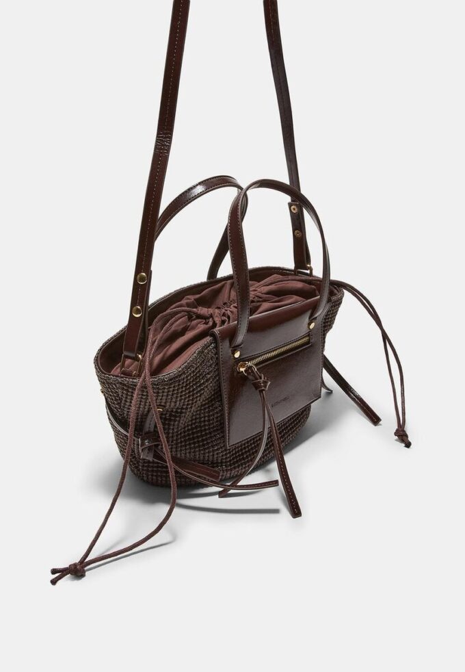 Geantă crossbody tip coș cu efect de croșetat Geantă crossbody tip coș cu efect de croșetat