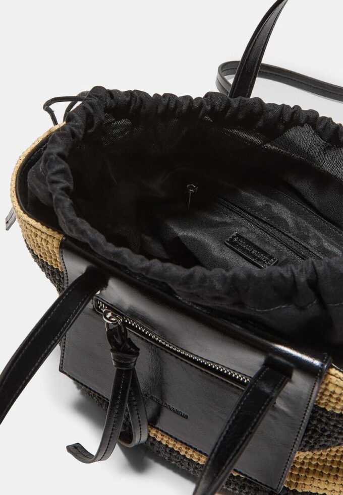 Geantă crossbody tip coș cu efect de croșetat Geantă crossbody tip coș cu efect de croșetat