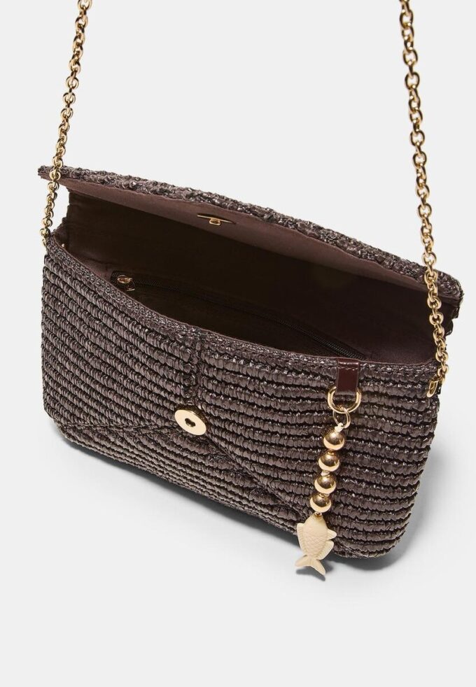 Geantă crossbody tip plic cu efect de rafie Geantă crossbody tip plic cu efect de rafie