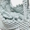 Geantă de cumpărături croșetată cu fir metalic Geantă de cumpărături croșetată cu fir metalic