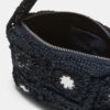 Geantă de umăr croșetată cu oglinzi Geantă de umăr croșetată cu oglinzi