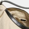 Geantă de umăr din pânză contrastantă Geantă de umăr din pânză contrastantă