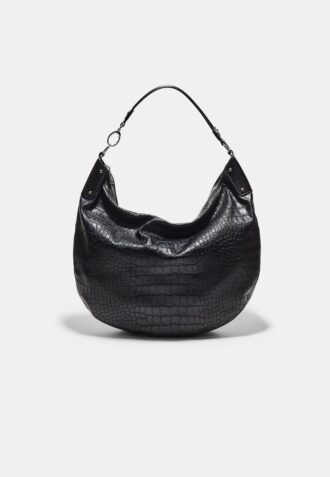 Geantă de umăr Hobo cu aspect de piele de crocodil