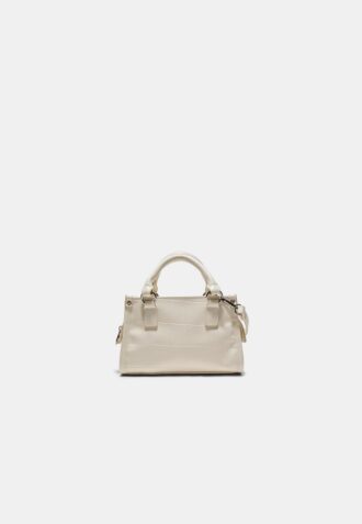 Geantă mini tote cu efect de nucă de cocos