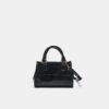 Geantă mini tote cu efect de nucă de cocos