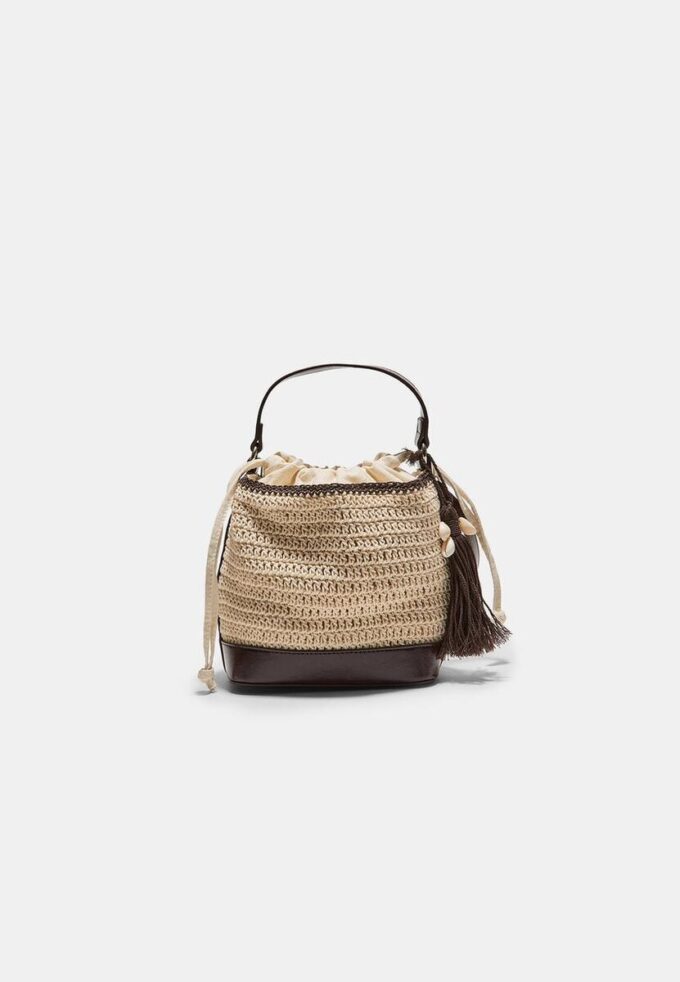 Geantă tip sac combinată, croșetată Geantă tip sac combinată, croșetată