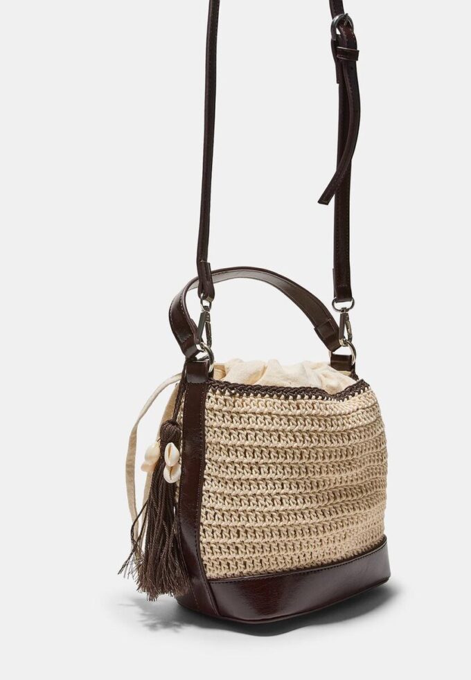 Geantă tip sac combinată, croșetată Geantă tip sac combinată, croșetată