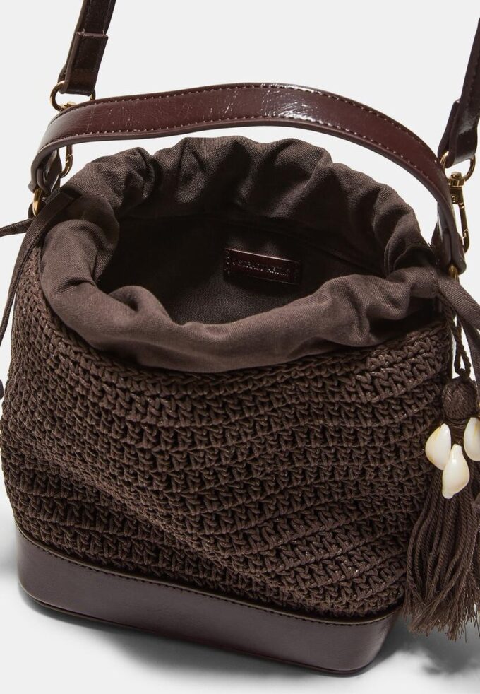 Geantă tip sac combinată, croșetată Geantă tip sac combinată, croșetată