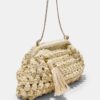 Geantă tip sac croșetată cu fir metalic Geantă tip sac croșetată cu fir metalic