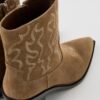 Ghete din piele cu toc cowboy