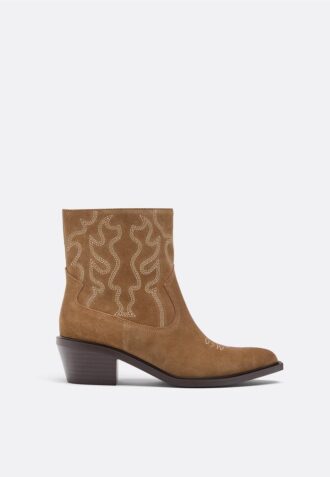 Ghete din piele cu toc cowboy