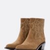 Ghete din piele cu toc cowboy