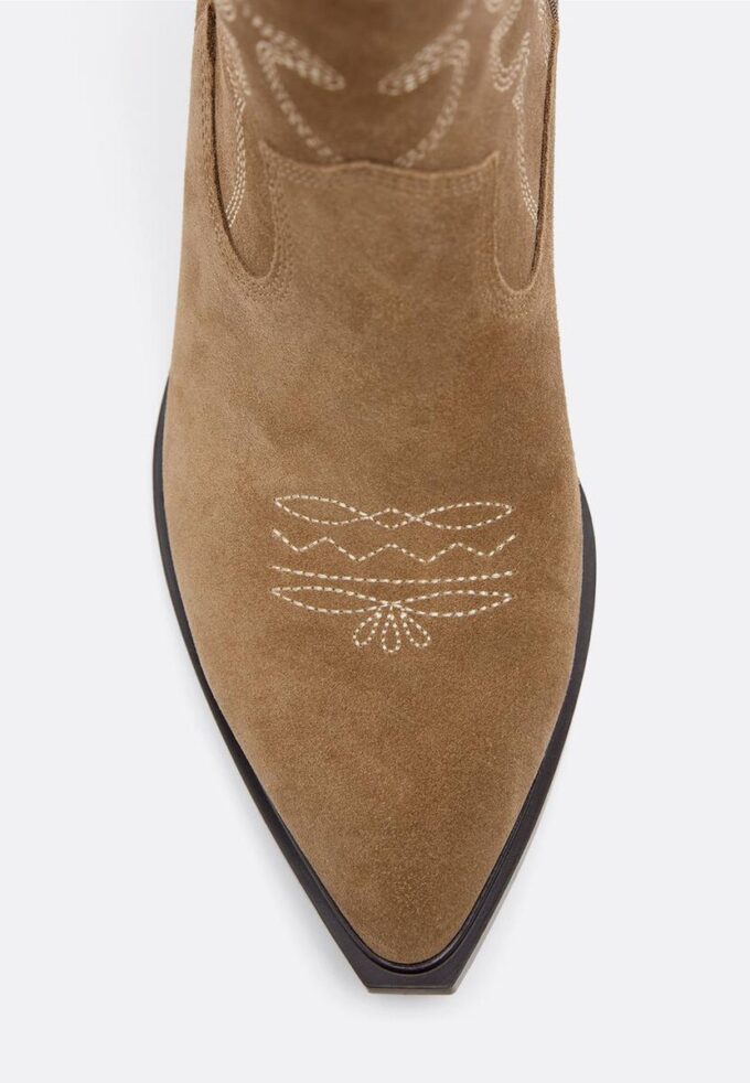 Ghete din piele cu toc cowboy