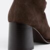 Ghete din piele cu toc slouchy, cu croi lejer