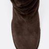 Ghete din piele cu toc slouchy, cu croi lejer
