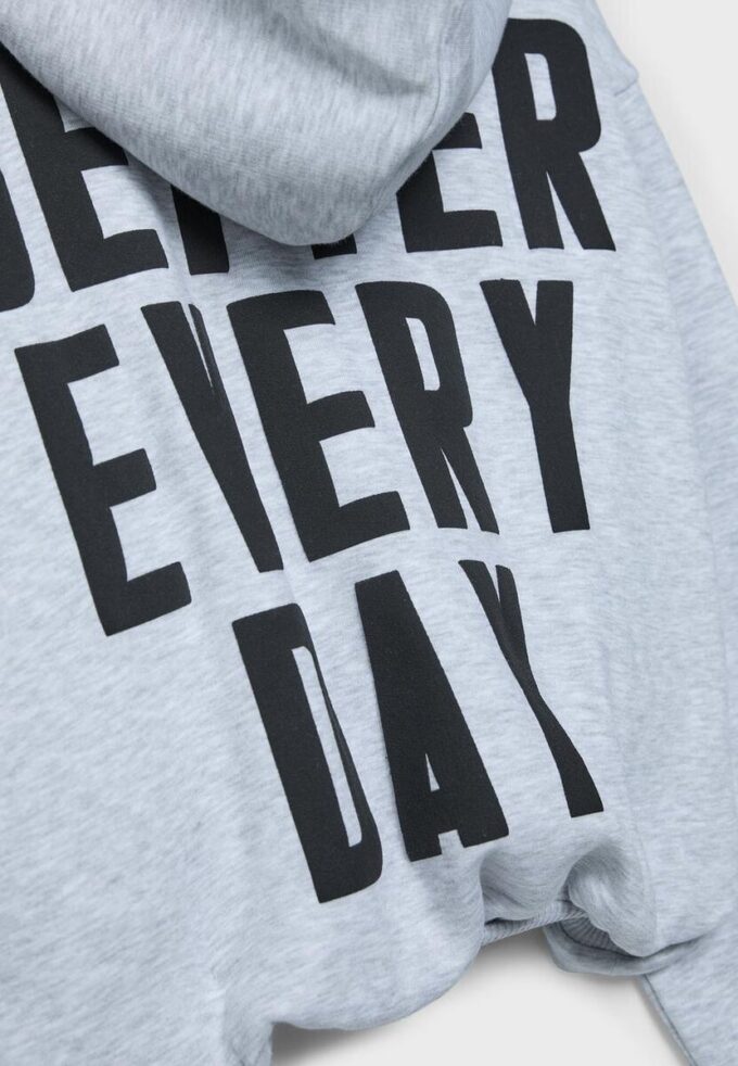 Hanorac bomber cu glugă și imprimeuri Hanorac bomber cu glugă și imprimeuri