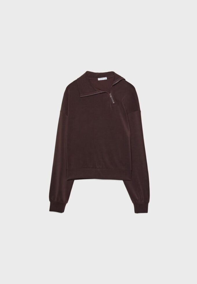 Hanorac Soft-Touch cu fermoar lateral Hanorac Soft-Touch cu fermoar lateral