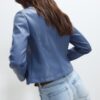 Jachetă ajustată cu efect de piele Jachetă ajustată cu efect de piele