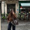 Jachetă bomber din imitație de piele de căprioară Jachetă bomber din imitație de piele de căprioară
