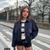 Jachetă bomber din imitație de piele de căprioară Jachetă bomber din imitație de piele de căprioară