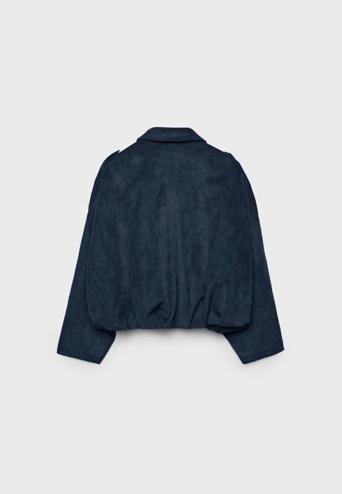 Jachetă bomber din imitație de piele de căprioară Jachetă bomber din imitație de piele de căprioară