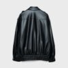 Jachetă de motociclist Oversize cu efect de piele Jachetă de motociclist Oversize cu efect de piele