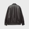Jachetă de motociclist Oversize cu efect de piele Jachetă de motociclist Oversize cu efect de piele