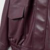 Jachetă de motociclist Oversize cu efect de piele