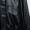 Jachetă de motociclist Oversize cu efect de piele Jachetă de motociclist Oversize cu efect de piele