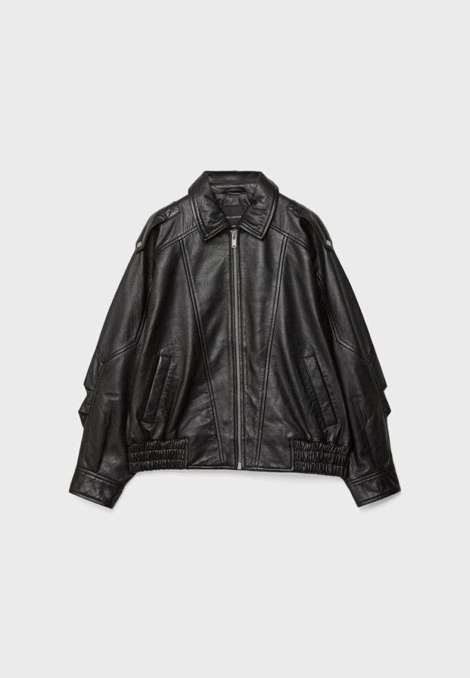 Jachetă de piele Oversize Jachetă de piele Oversize